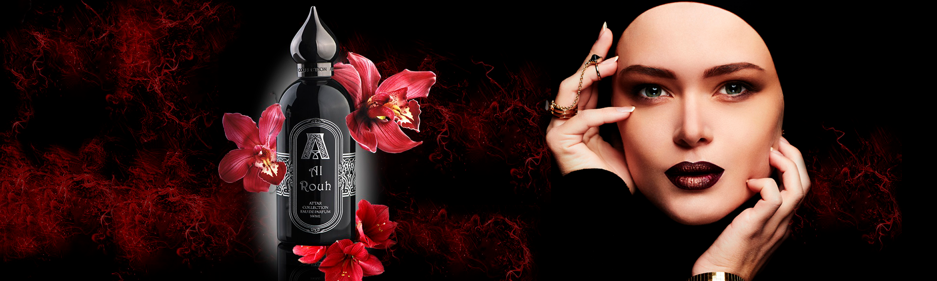 black + red